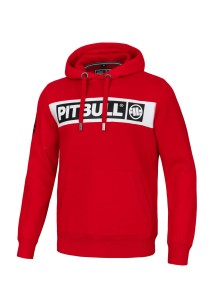 Bluza męska z kapturem czerwona PITBULL HOODED SHERWOOD RED
